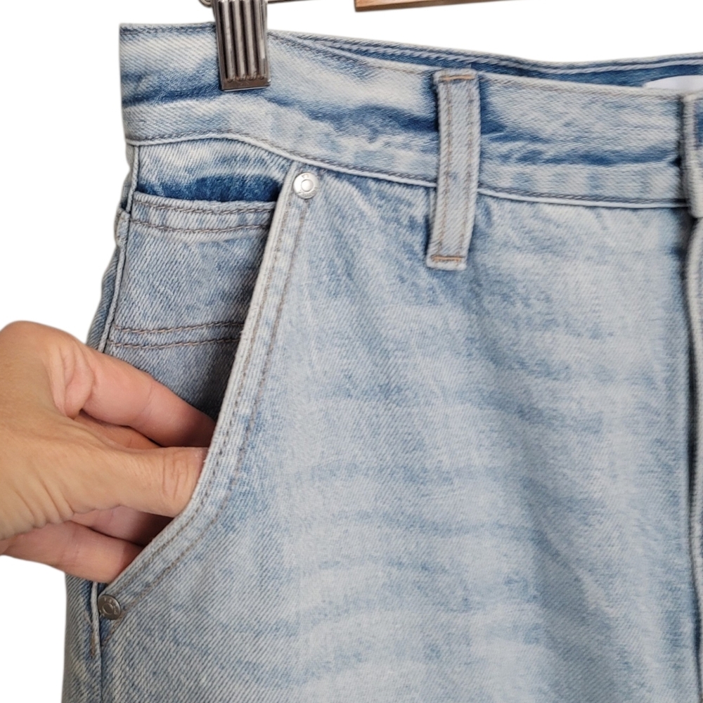 Pistola Alice Denim High Rise Split Front Midi Skirt in Coastal - Size 28 - Picture 7 of 13